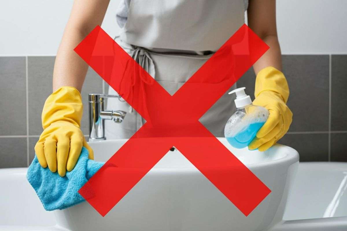 Non usare detersivi pulizia bagno